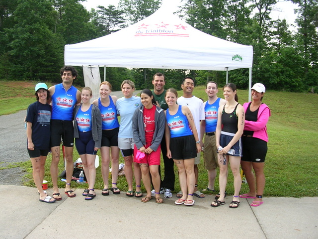 Pre-race at the tent